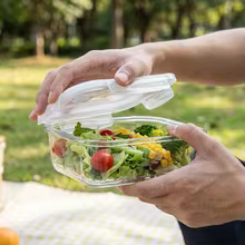 White High Borosilicate Glass Food Storage Containers with Lids,Leak-Proof Locking Lids & Airtight Seal,Microwave Safe-Remove