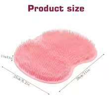 Shower Foot Scrubber Mat Back Washer Exfoliating Bath Wash Pad Wall Mounted Slip Suction Cups for Use in Cleaner Men and Women