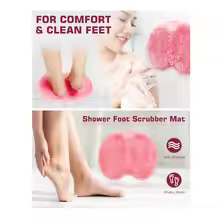 Shower Foot Scrubber Mat Back Washer Exfoliating Bath Wash Pad Wall Mounted Slip Suction Cups for Use in Cleaner Men and Women