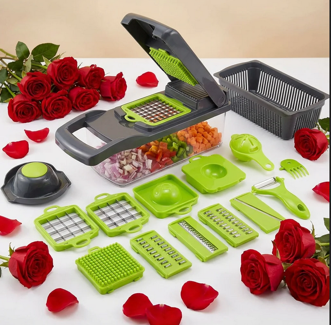 Valentine's Gift Safe Hand Guard Vegetable Cutter, for Cooking Together. 33x12cm, Shows Your Care