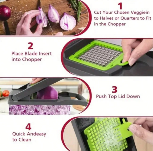 Valentine's Gift Safe Hand Guard Vegetable Cutter, for Cooking Together. 33x12cm, Shows Your Care